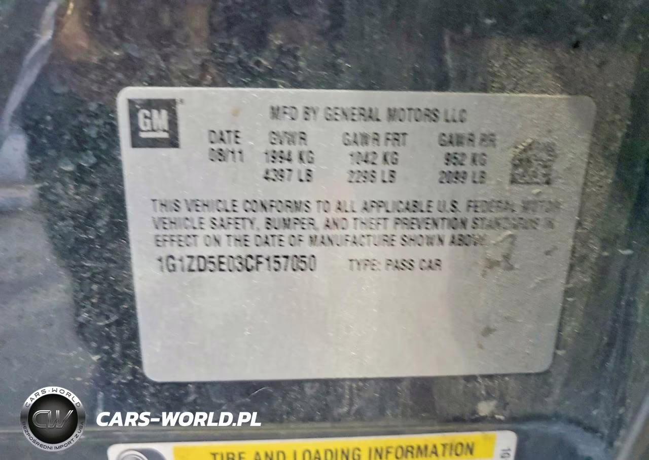 2012 Chevrolet Malibu 2Lt VIN:1G1ZD5E03CF157050 - 12