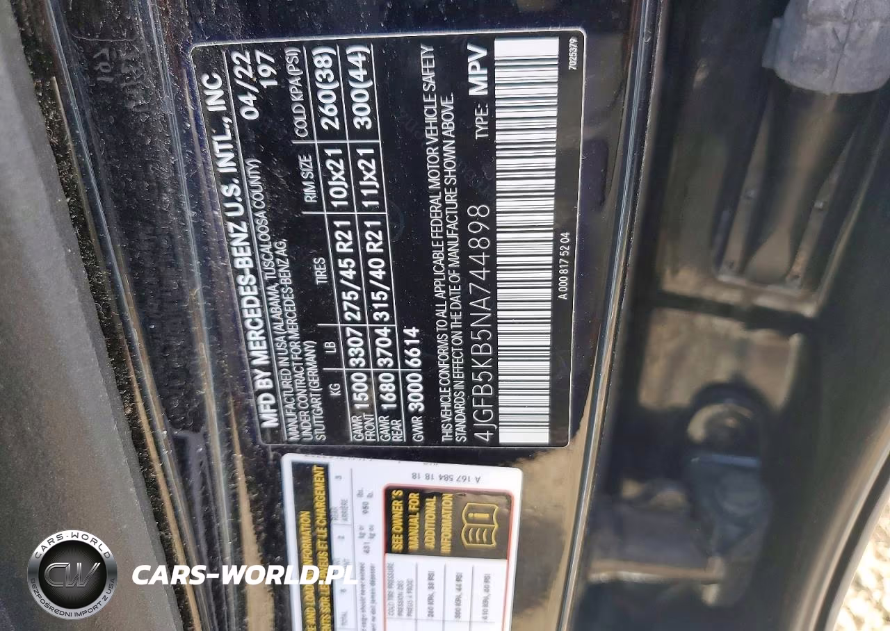2022 Mercedes-Benz Gle 450 4Matic VIN:4JGFB5KB5NA744898 - 13