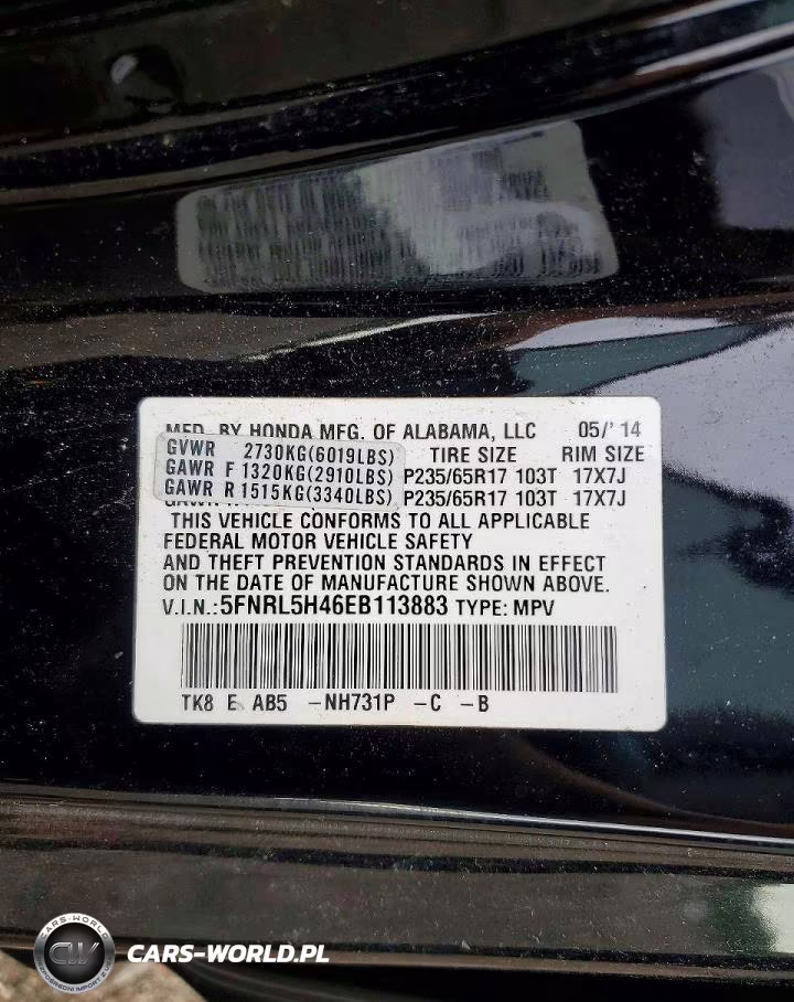 2014 Honda Odyssey Ex VIN:5FNRL5H46EB113883 - 13
