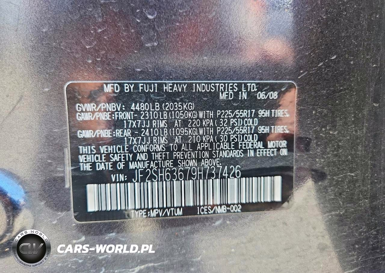 2009 Subaru Forester 2.5X Premium VIN:JF2SH63679H737426 - 14