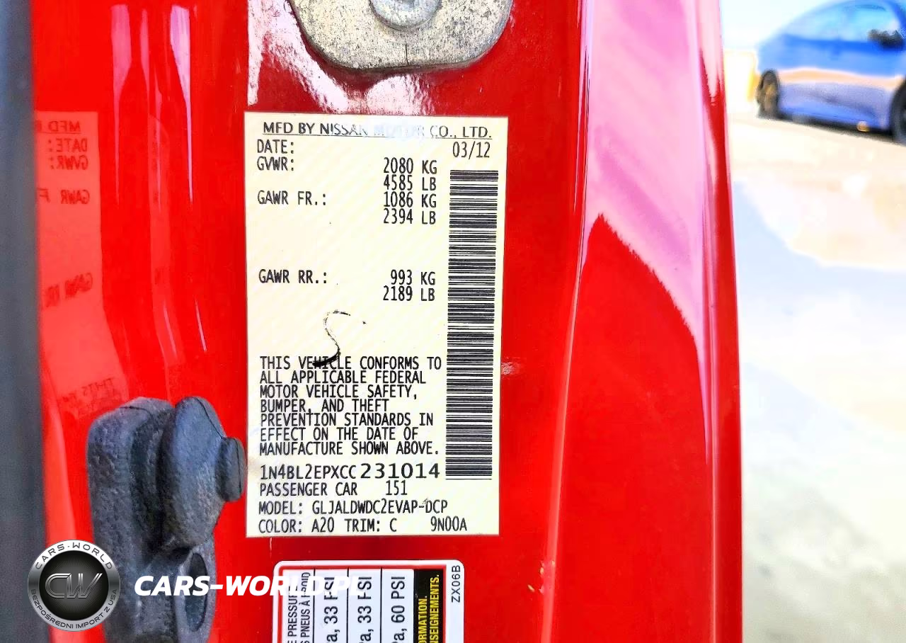 2012 Nissan Altima Sr VIN:1N4BL2EPXCC231014 - 12