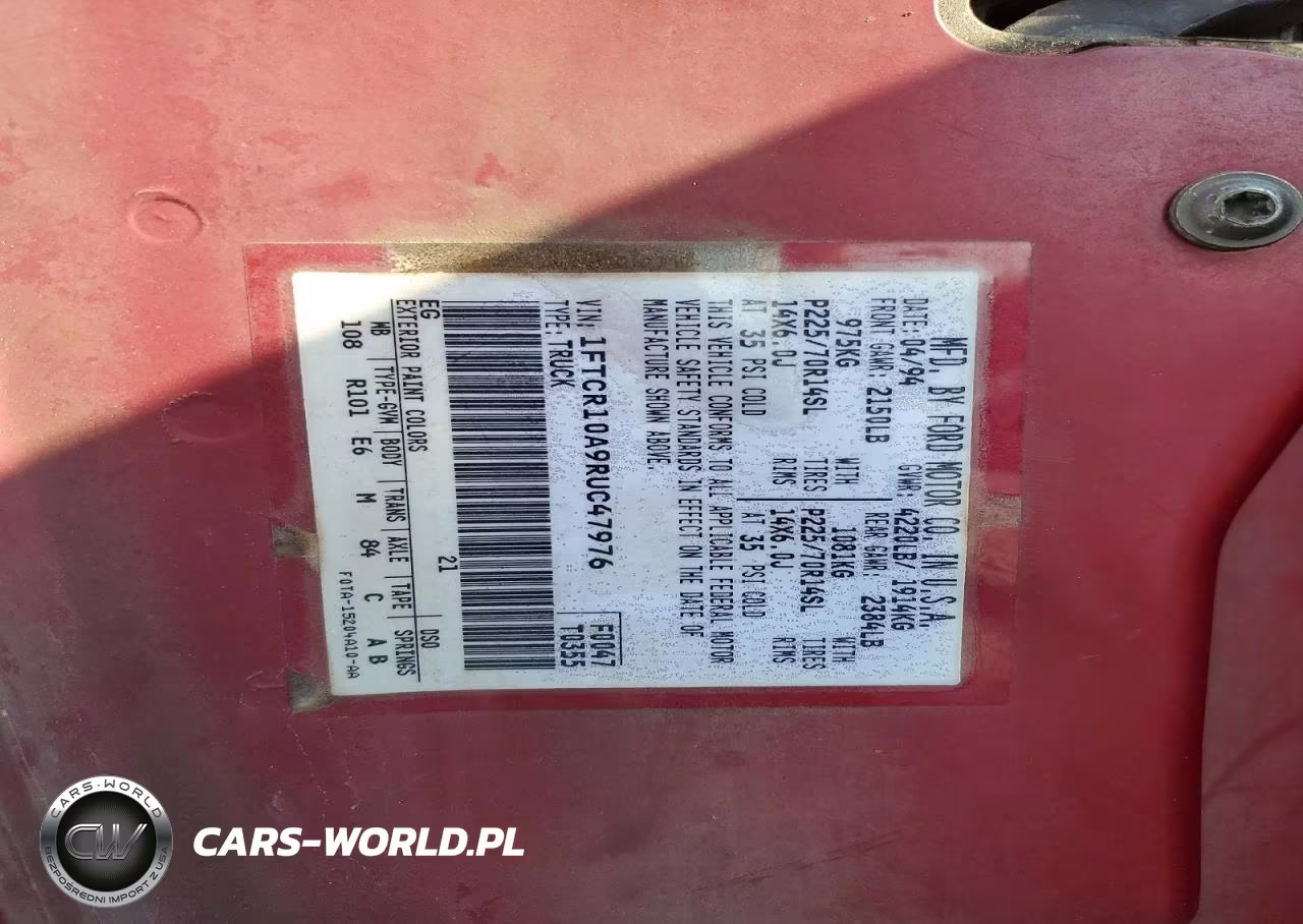 1994 Ford Ranger VIN:1FTCR10A9RUC47976 - 13