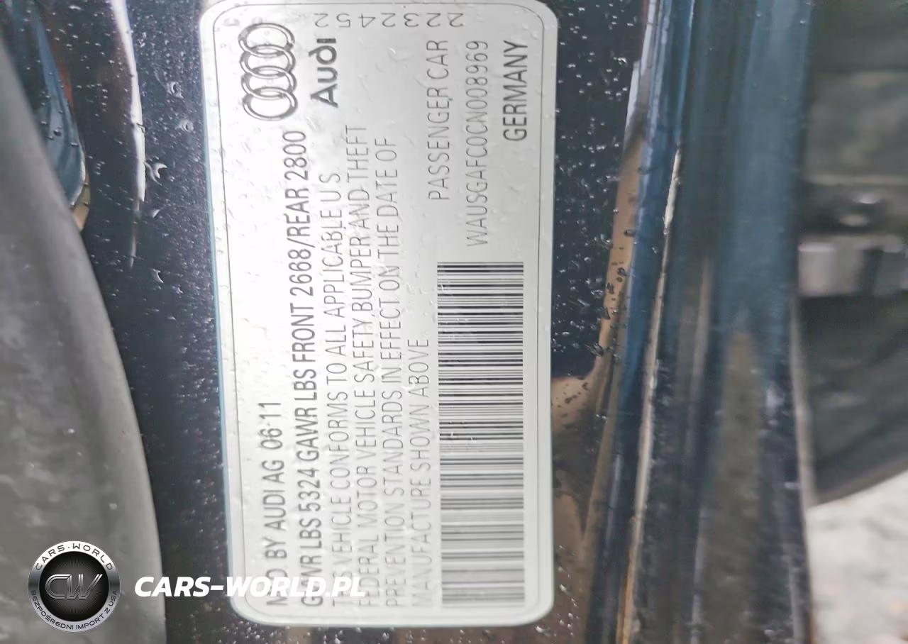 2012 Audi A7 Prestige VIN:WAUSGAFC0CN008969 - 12