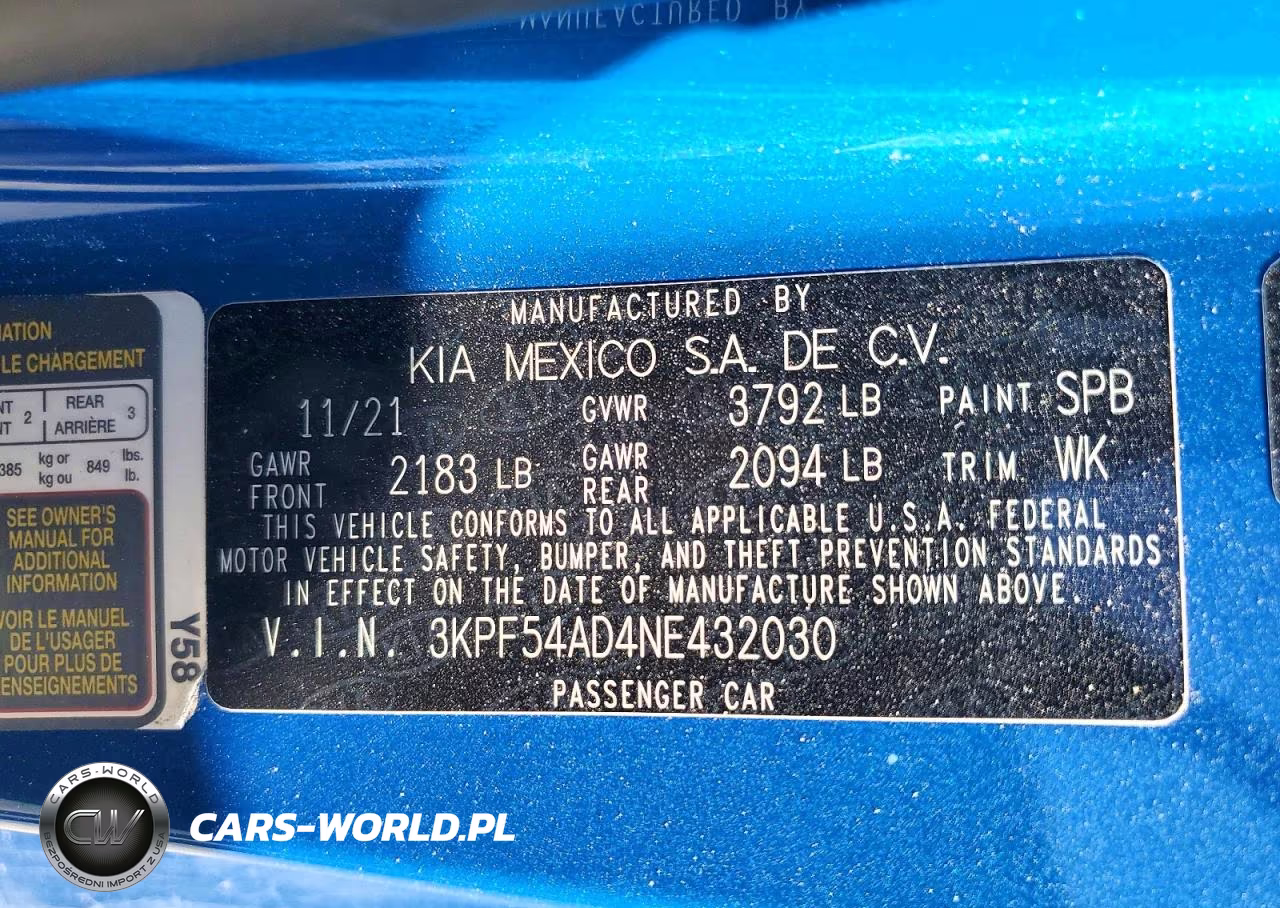 2022 Kia Forte Gt Line VIN:3KPF54AD4NE432030 - 12