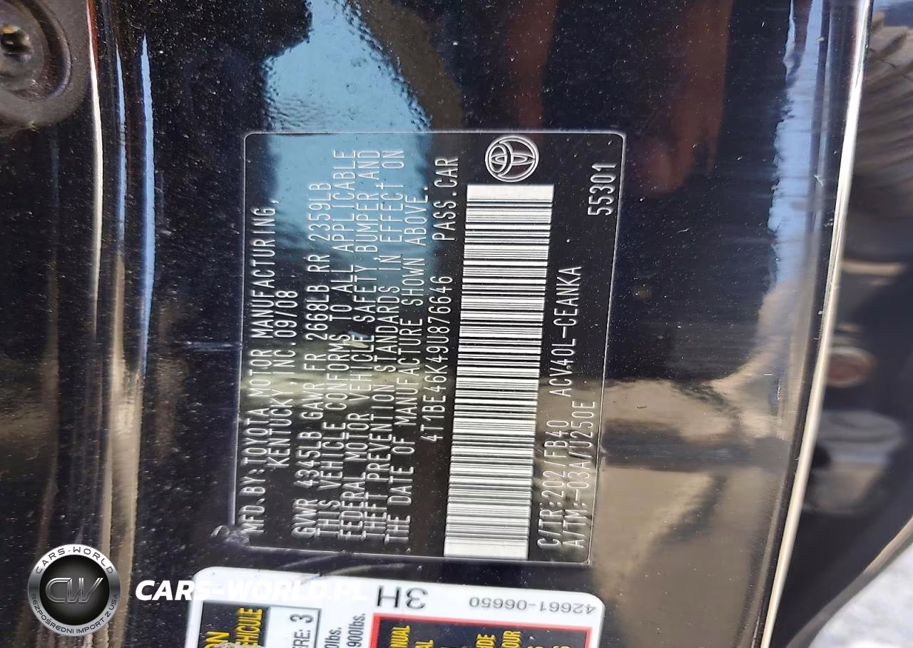 2009 Toyota Camry Le VIN:4T1BE46K49U876646 - 13