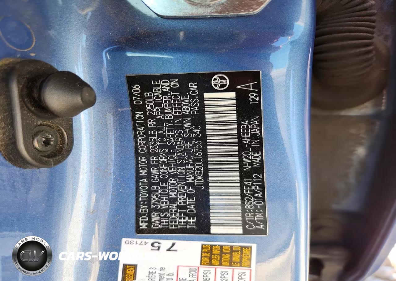 2006 Toyota Prius Base VIN:JTDKB20U167531340 - 12