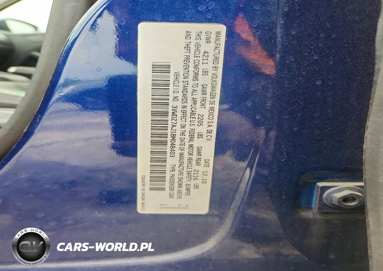 2011 Volkswagen Jetta Se VIN:3VWDZ7AJ1BM048403 - 13