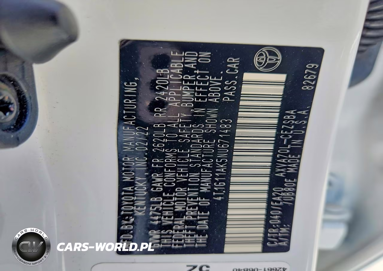 2022 Toyota Camry Se VIN:4T1G11AK5NU671483 - 12