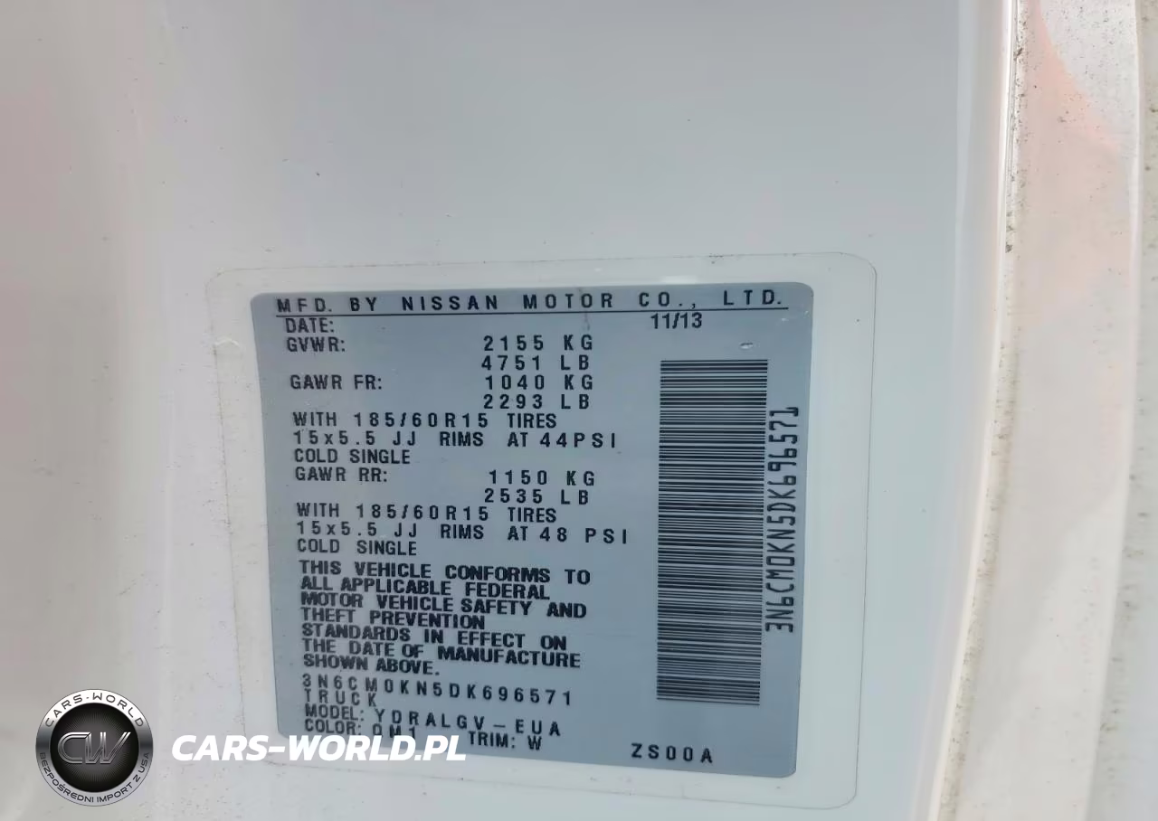 2013 Nissan Nv200 2.5S-2.5Sv VIN:3N6CM0KN5DK696571 - 13
