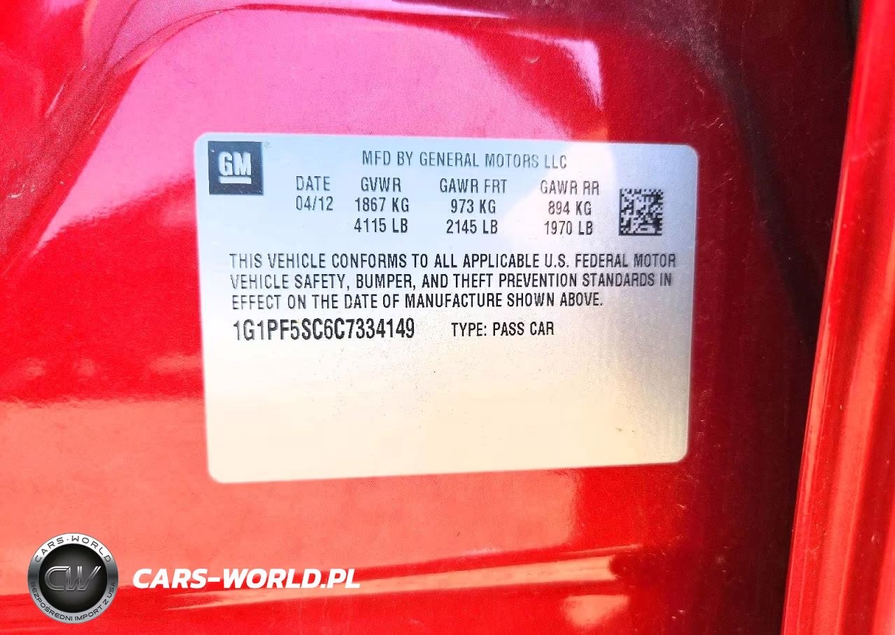 2012 Chevrolet Cruze Lt VIN:1G1PF5SC6C7334149 - 12