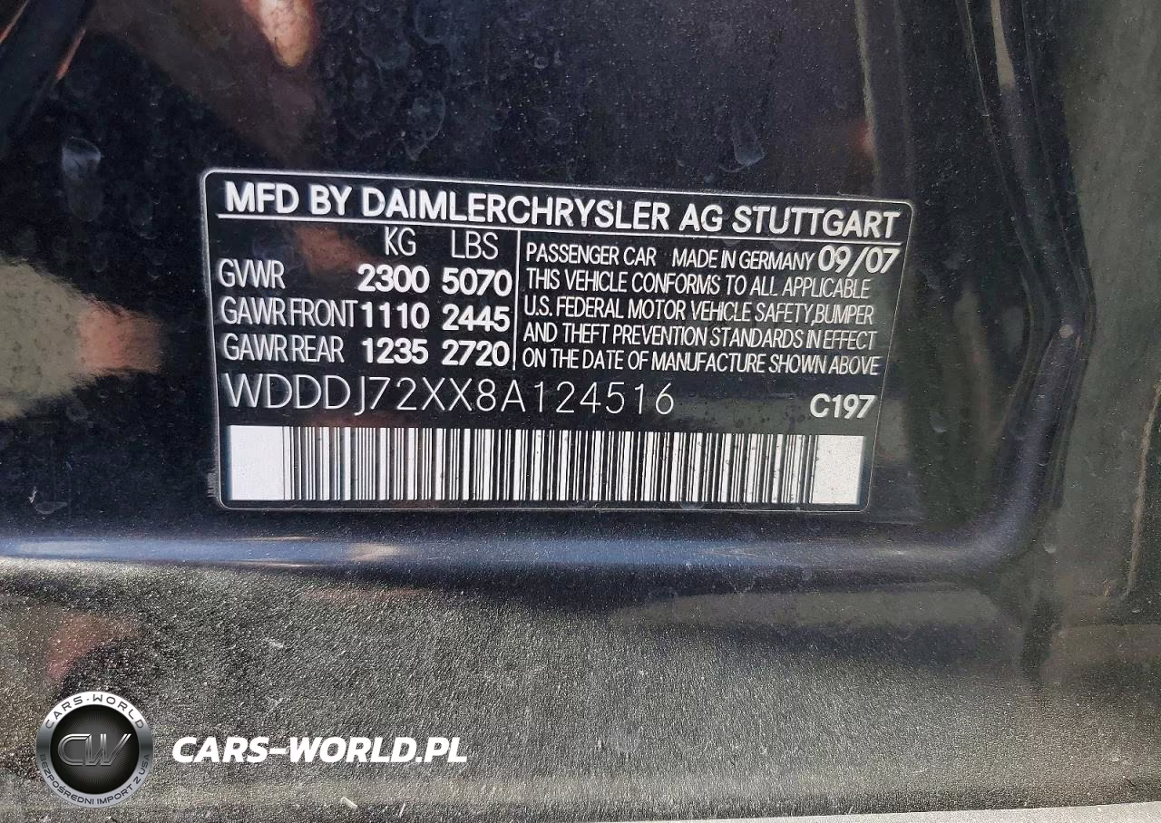 2008 Mercedes-Benz Cls 550 VIN:WDDDJ72XX8A124516 - 13