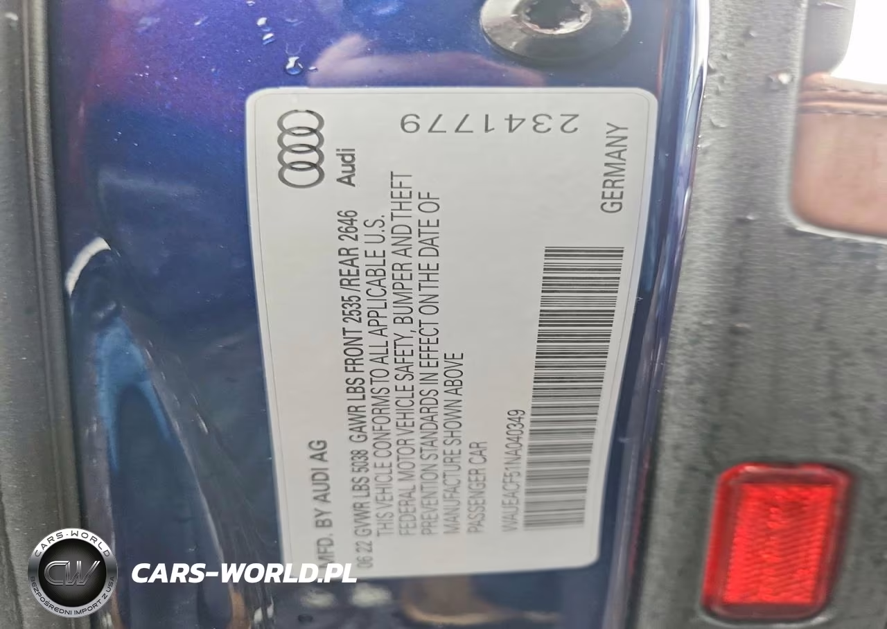 2022 Audi A5 Prestige 45 VIN:WAUEACF51NA040349 - 13