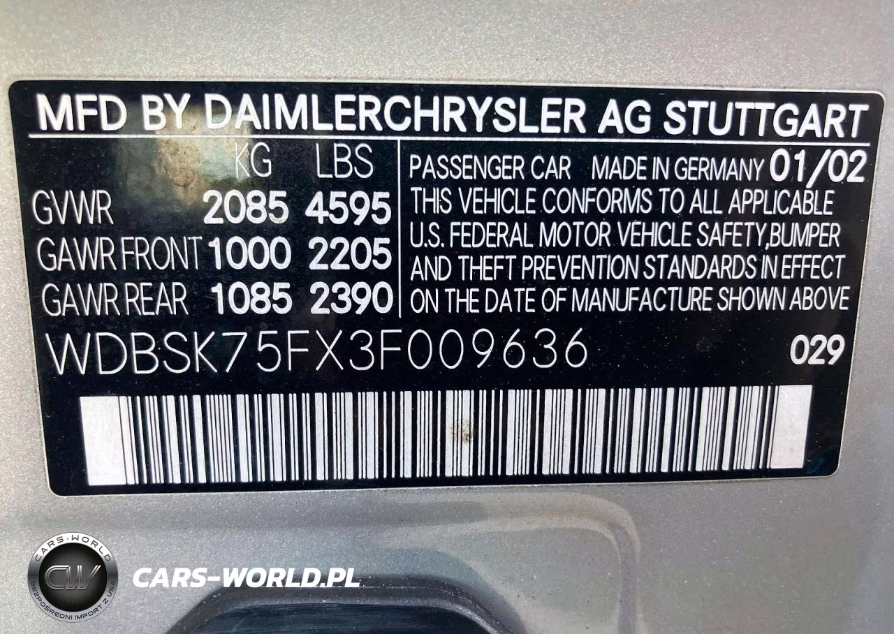 2003 Mercedes-Benz Sl 500R VIN:WDBSK75FX3F009636 - 10