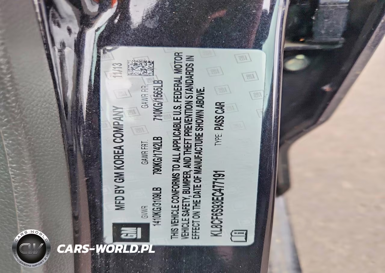 2014 Chevrolet Spark 2Lt VIN:KL8CF6S93EC477191 - 12