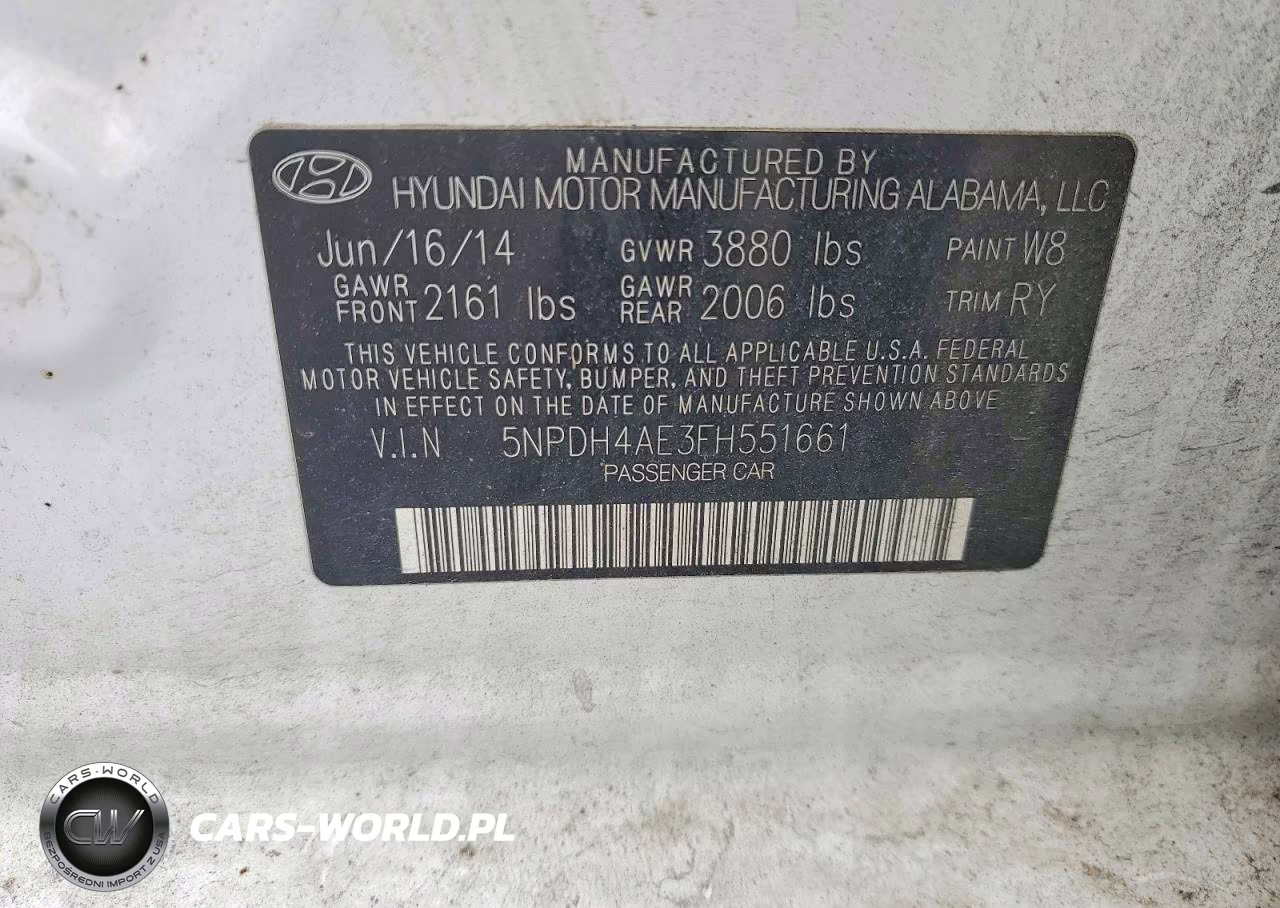 2015 Hyundai Elantra Se VIN:5NPDH4AE3FH551661 - 13