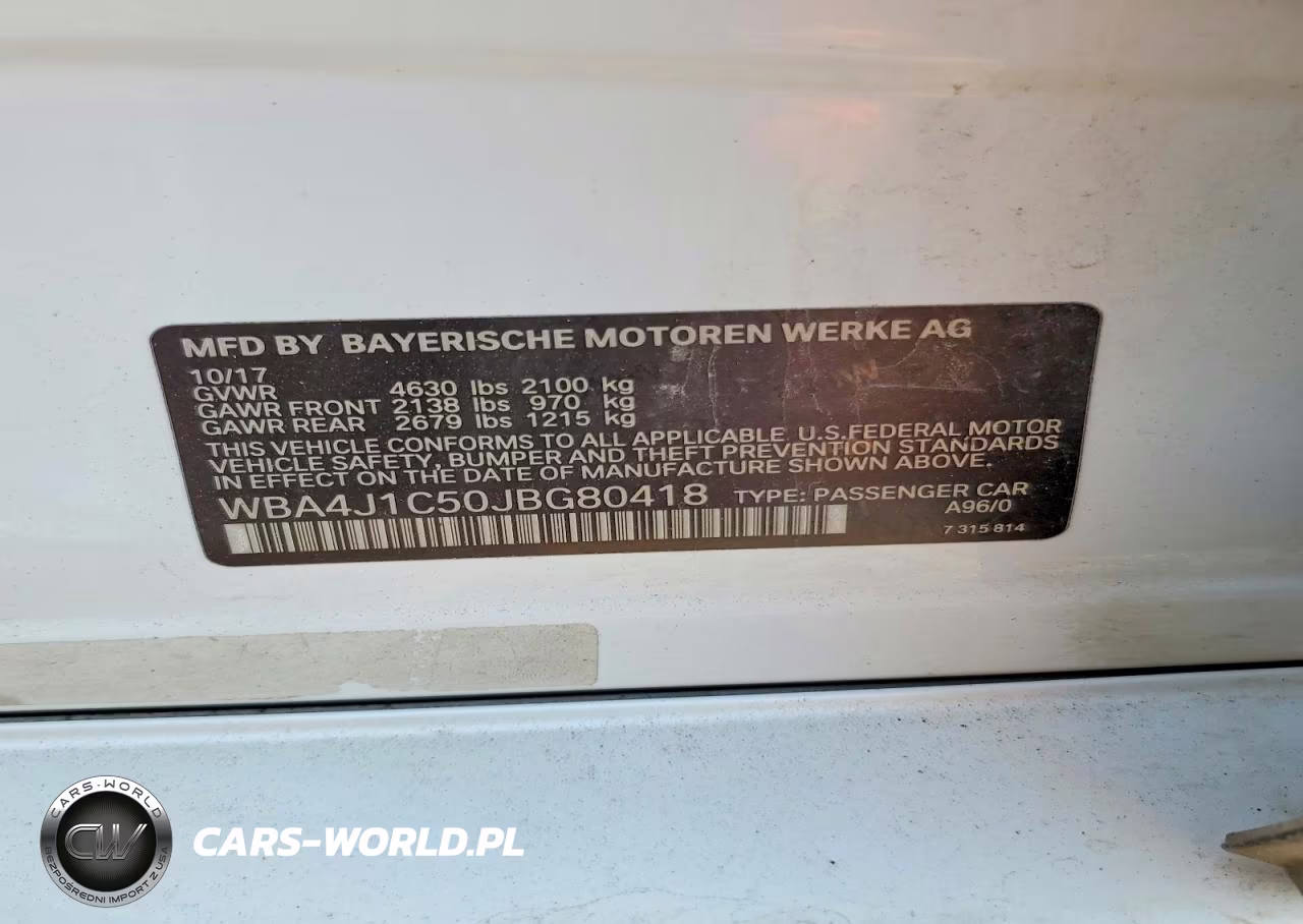 2018 BMW 430I Gran Coupe VIN:WBA4J1C50JBG80418 - 12