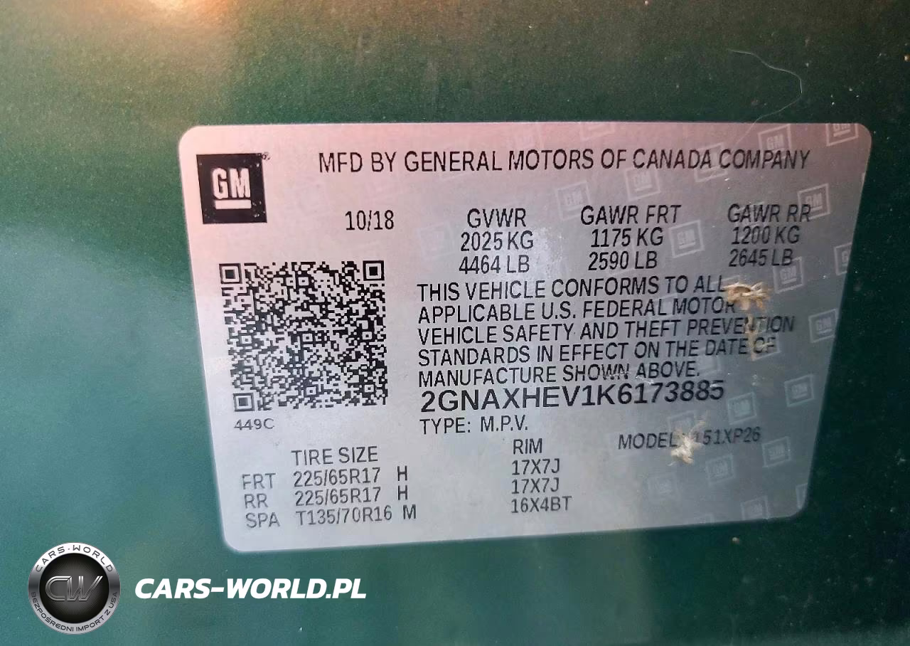 2019 Chevrolet Equinox Ls VIN:2GNAXHEV1K6173885 - 13