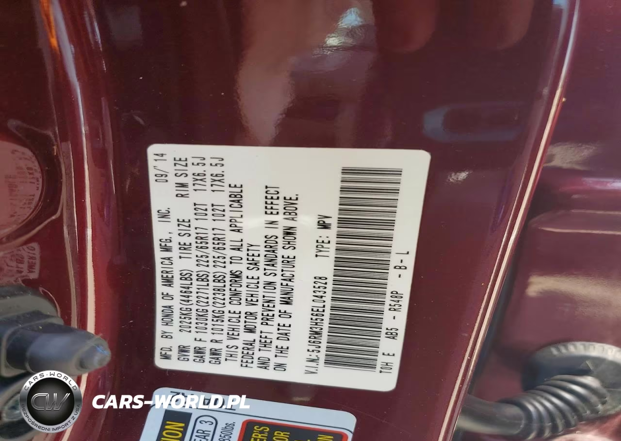 2014 Honda Crv VIN:5J6RM3H56EL043528 - 13