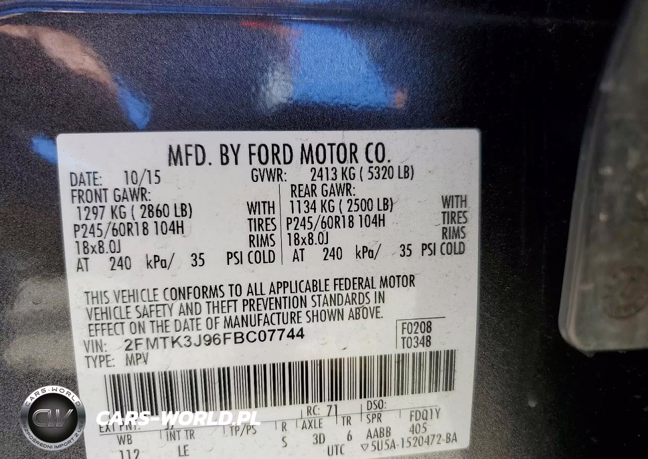 2015 Ford Edge Sel VIN:2FMTK3J96FBC07744 - 13