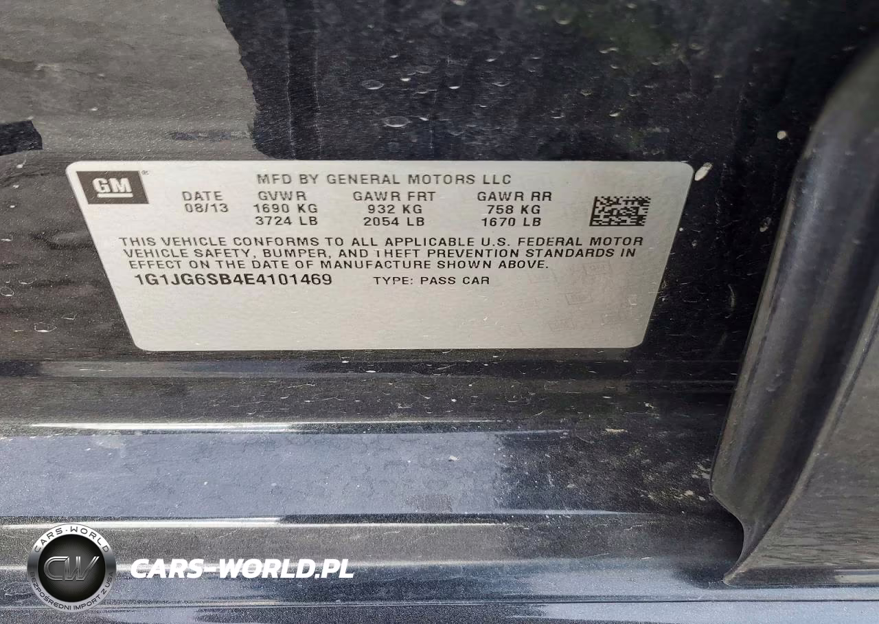 2014 Chevrolet Sonic Rs VIN:1G1JG6SB4E4101469 - 12