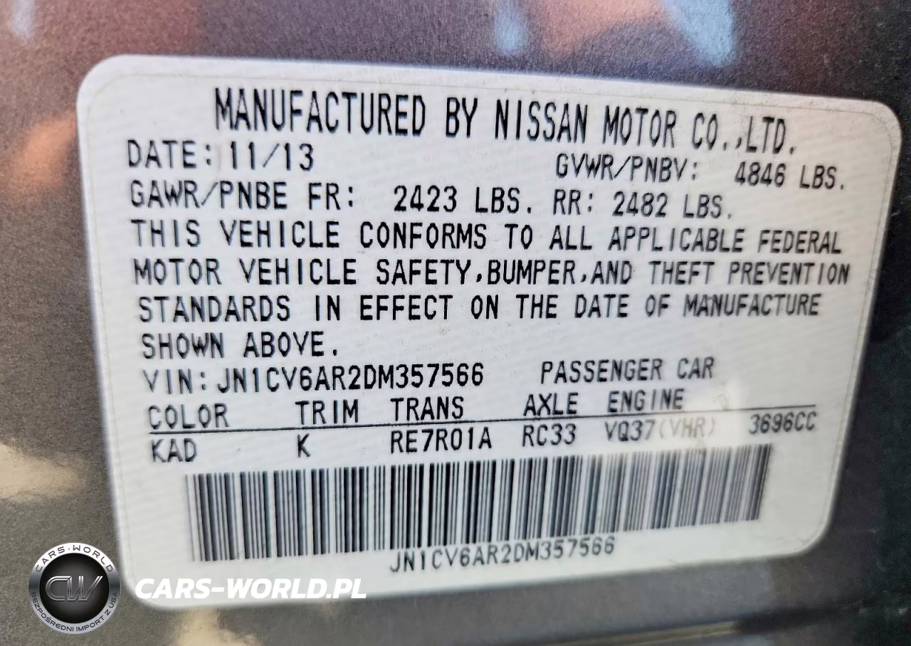2013 Infiniti G37 Sedan X VIN:JN1CV6AR2DM357566 - 13