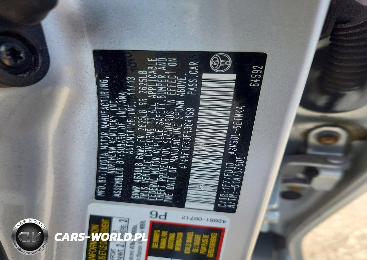 2014 Toyota Camry Le VIN:4T4BF1FK3ER364159 - 12