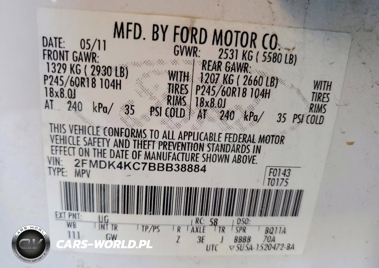 2011 Ford Edge Limited VIN:2FMDK4KC7BBB38884 - 12