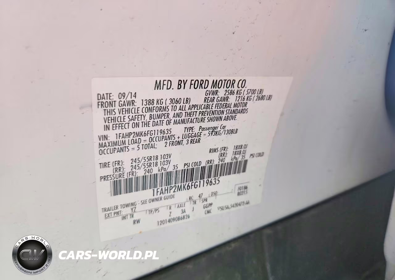 2015 Ford Taurus Police Interceptor VIN:1FAHP2MK6FG119635 - 12