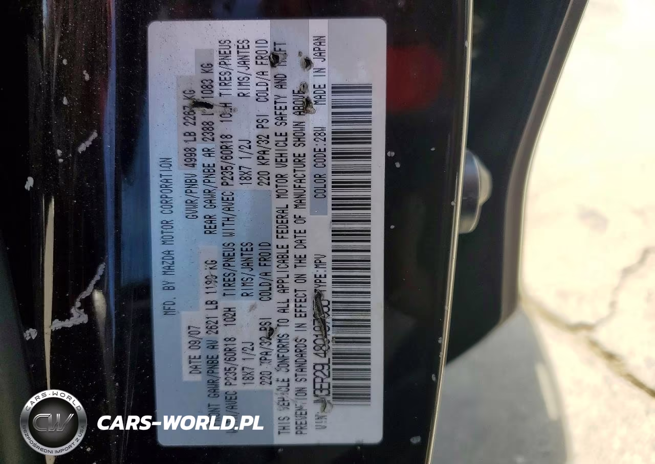 2008 Mazda Cx-7 VIN:JM3ER29L480187086 - 13