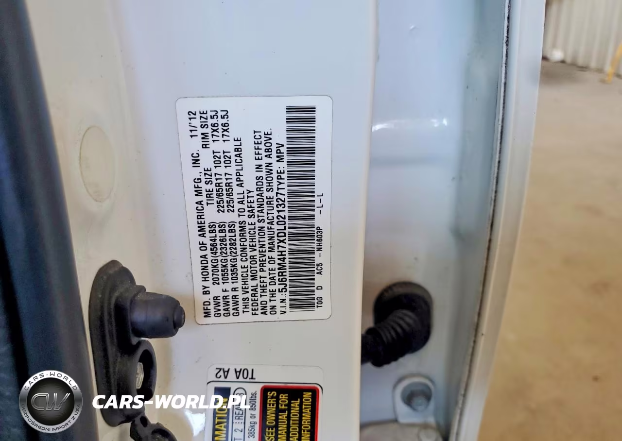 2013 Honda Cr-V Exl VIN:5J6RM4H7XDL021327 - 13