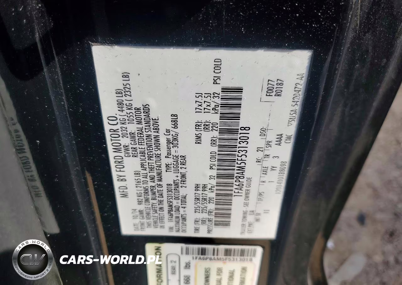 2015 Ford Mustang VIN:1FA6P8AM5F5313018 - 12