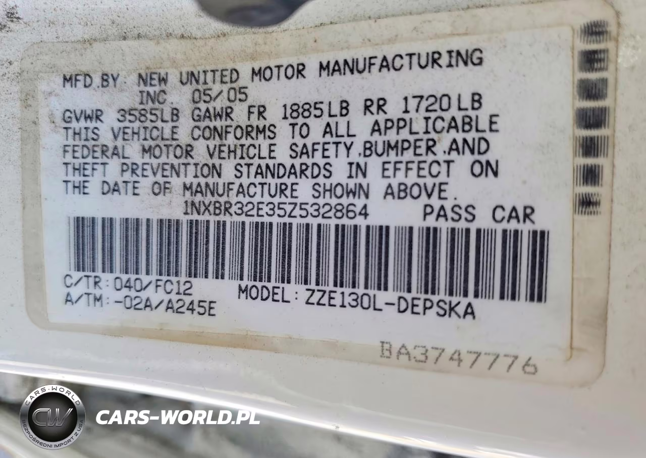 2005 Toyota Corolla S VIN:1NXBR32E35Z532864 - 12