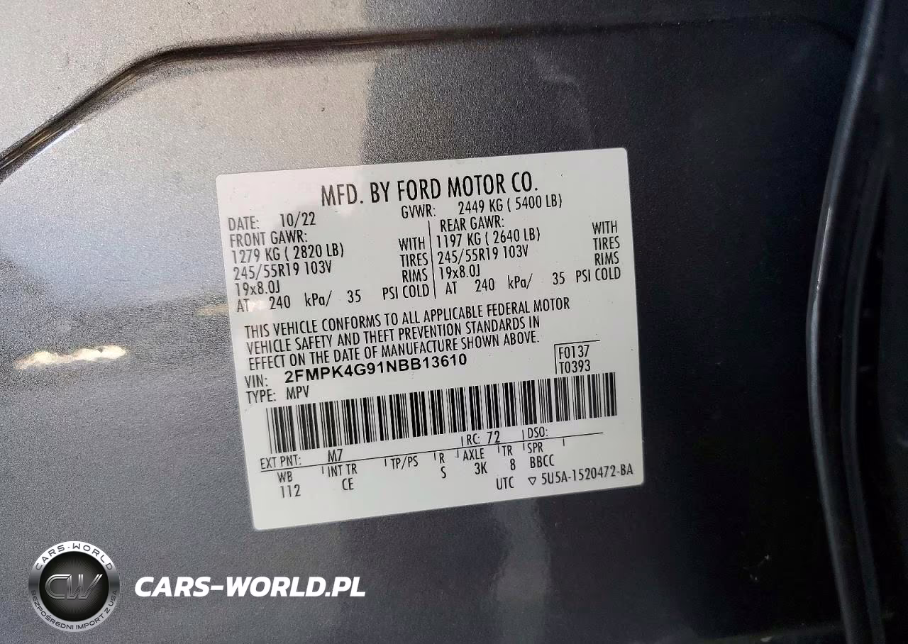 2022 Ford Edge Se VIN:2FMPK4G91NBB13610 - 13