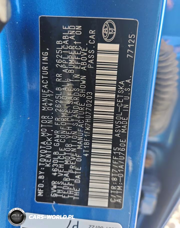 2017 Toyota Camry Se VIN:4T1BF1FK7HU770203 - 12