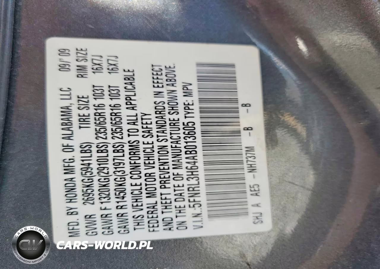 2010 Honda Odyssey Exl VIN:5FNRL3H64AB013605 - 13