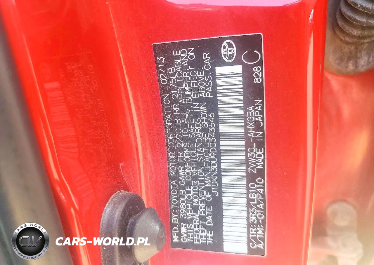 2013 Toyota Prius Four VIN:JTDKN3DU9D0343646 - 12