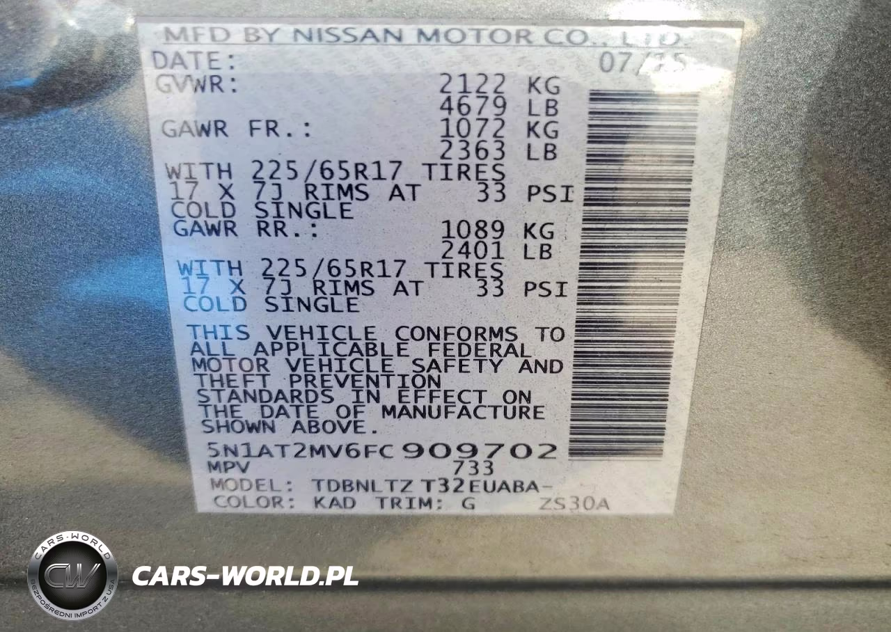 2015 Nissan Rogue Sv VIN:5N1AT2MV6FC909702 - 12