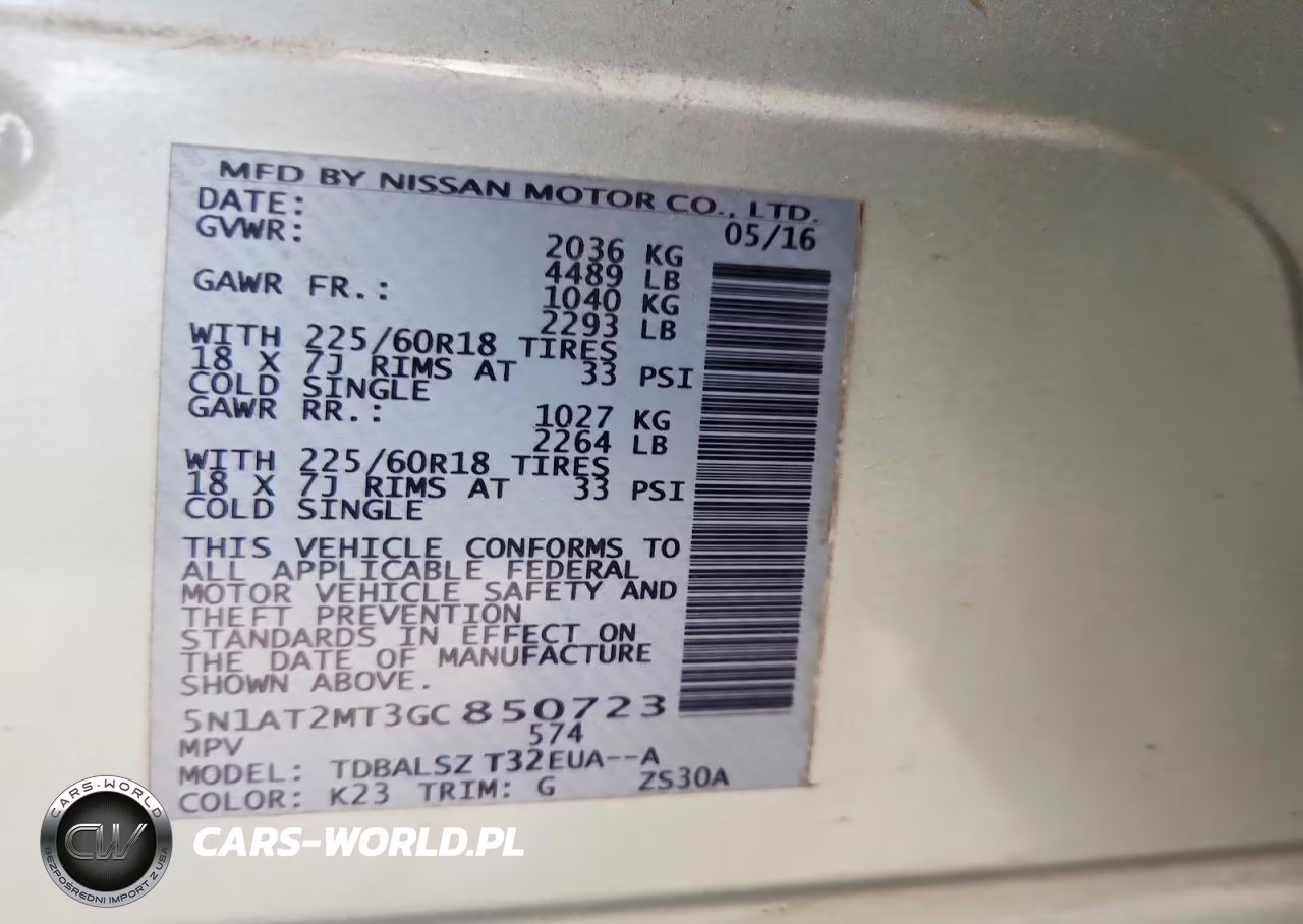 2016 Nissan Rogue Sl VIN:5N1AT2MT3GC850723 - 13