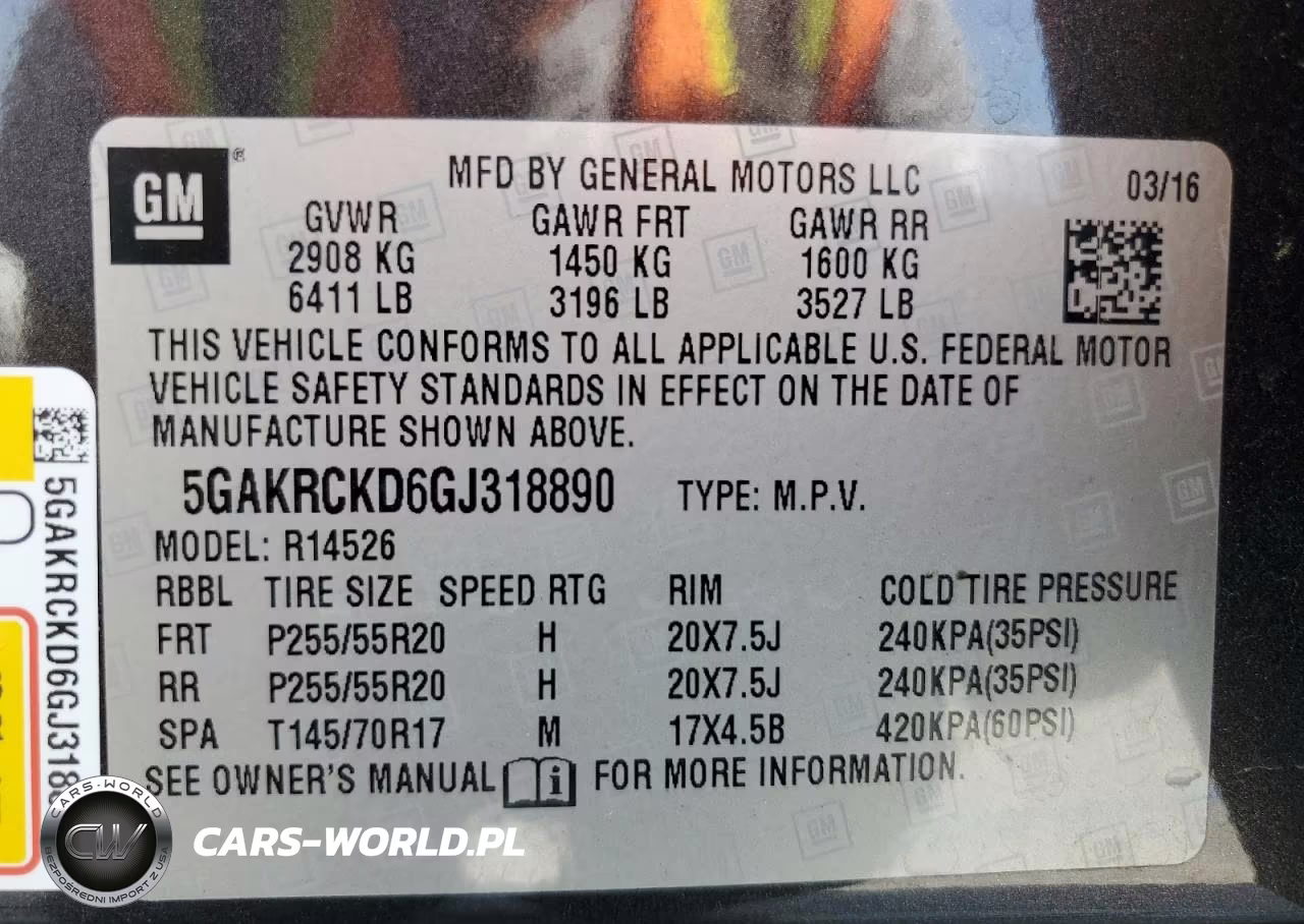 2016 Buick Enclave VIN:5GAKRCKD6GJ318890 - 14