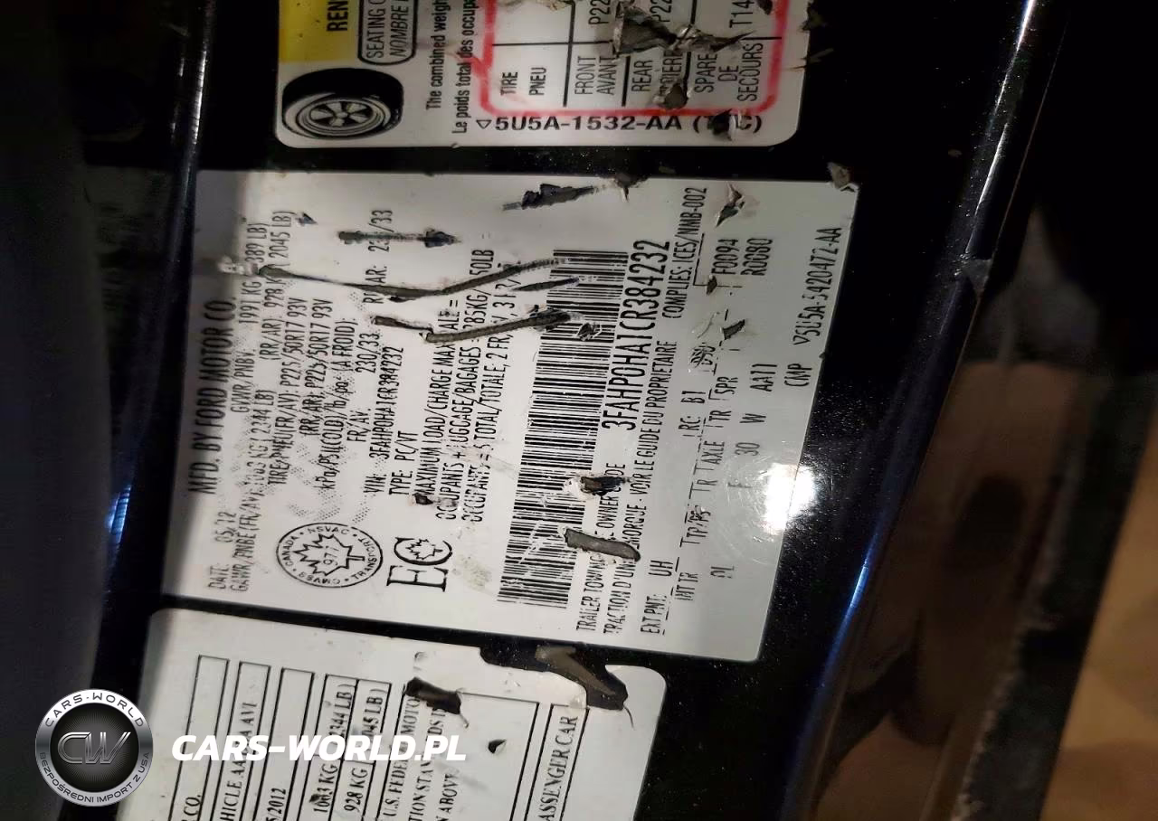 2012 Ford Fusion Se VIN:3FAHP0HA1CR384232 - 12