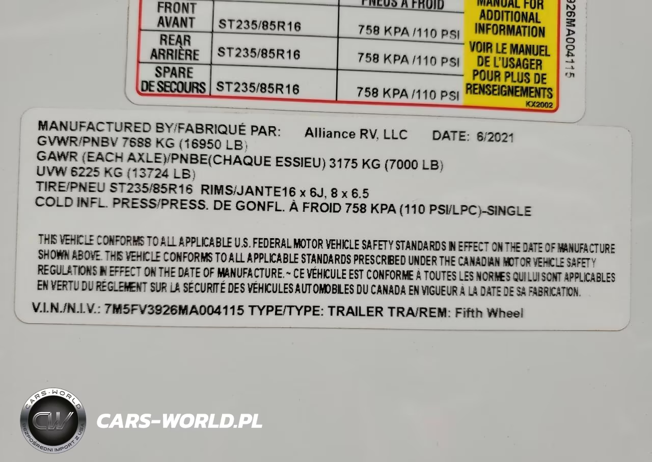 2021 Alliance Valor Camper VIN:7M5FV3926MA004115 - 10