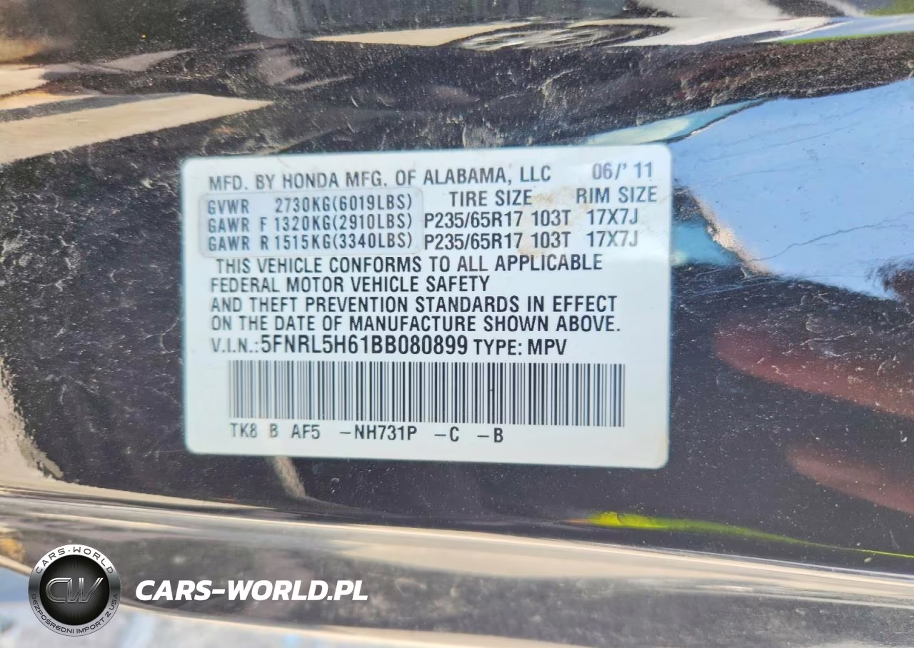 2011 Honda Odyssey Exl VIN:5FNRL5H61BB080899 - 13
