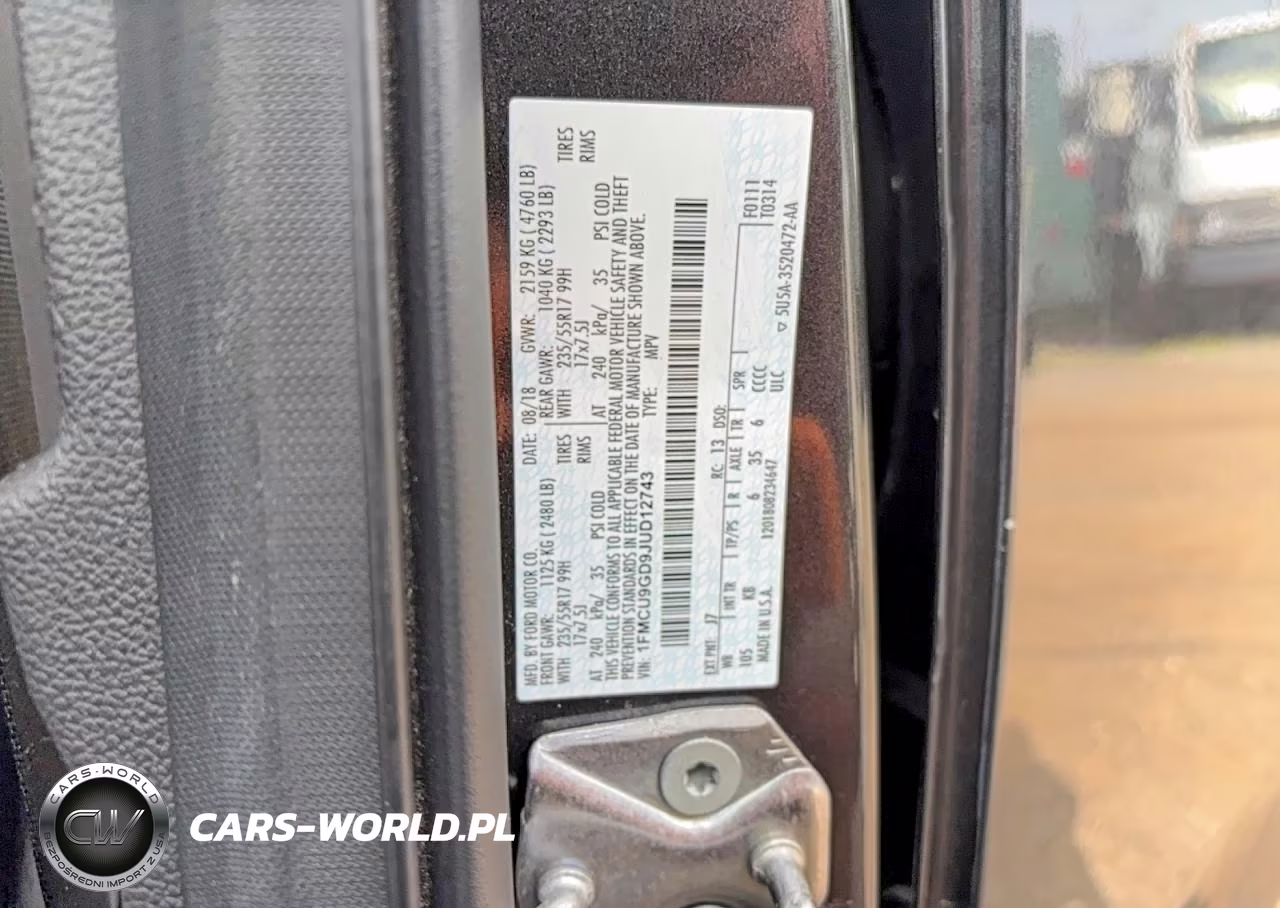2018 Ford Escape Se VIN:1FMCU9GD9JUD12743 - 10