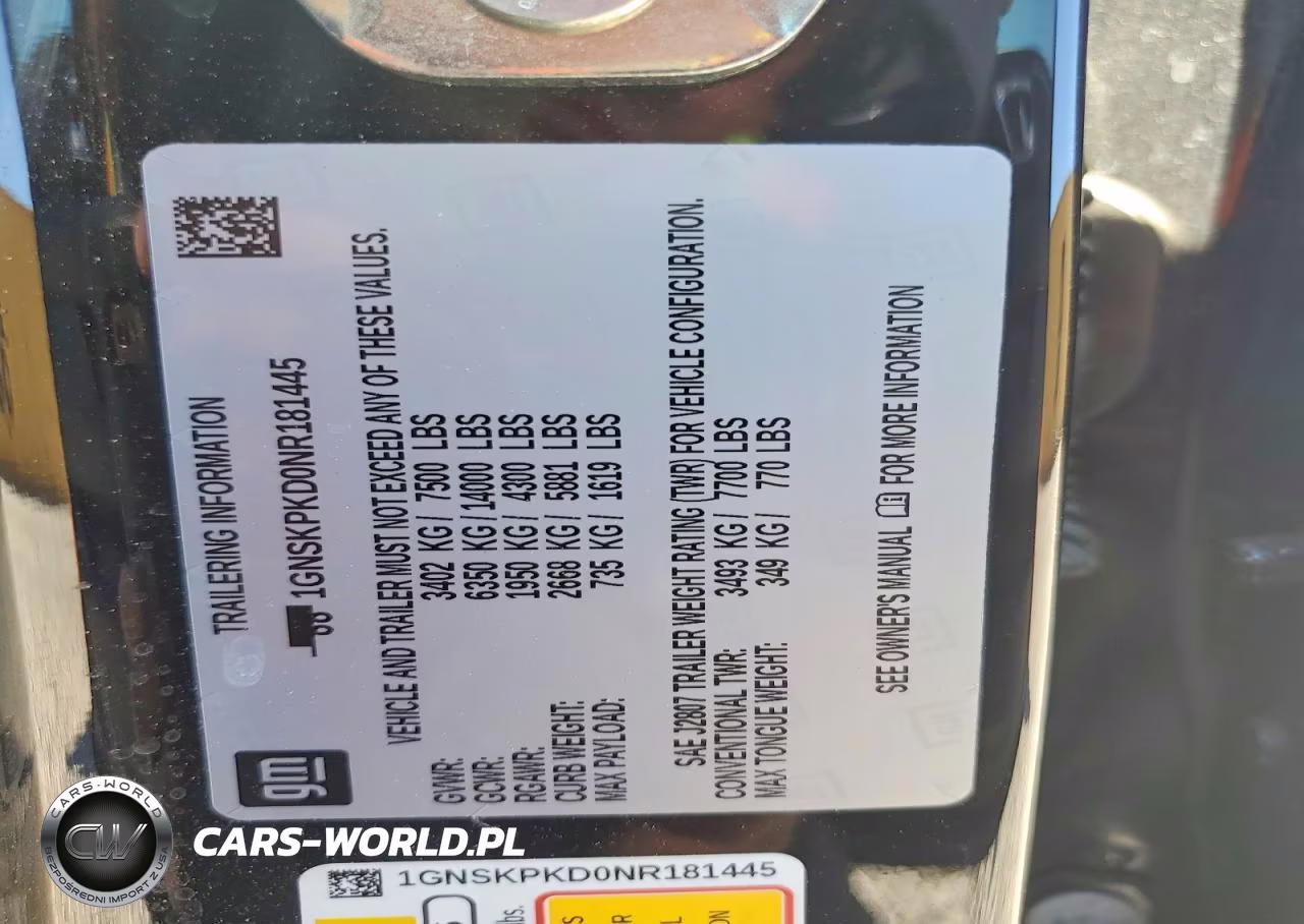 2022 Chevrolet Tahoe K1500 Z71 VIN:1GNSKPKD0NR181445 - 13