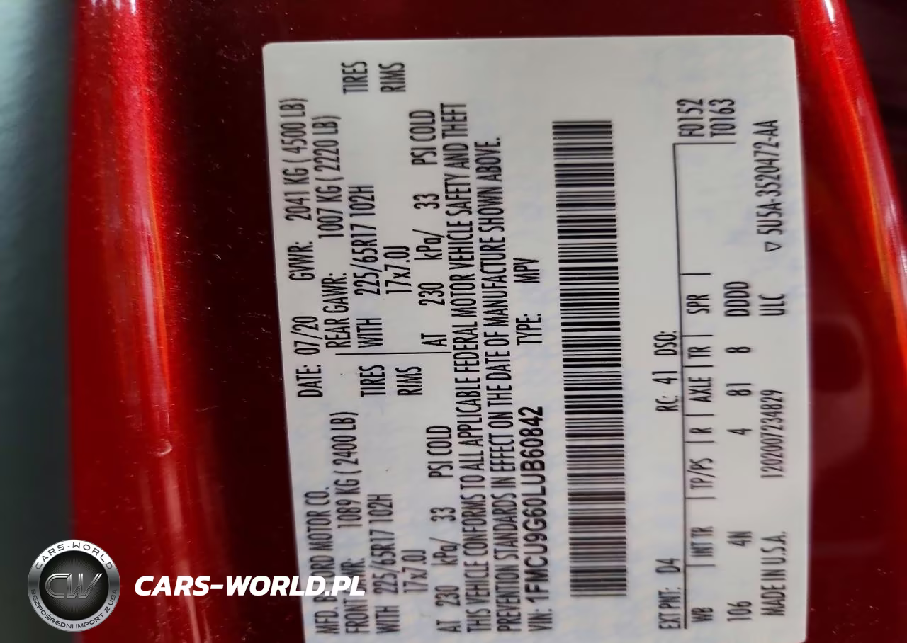 2020 Ford Escape Se VIN:1FMCU9G60LUB60842 - 13