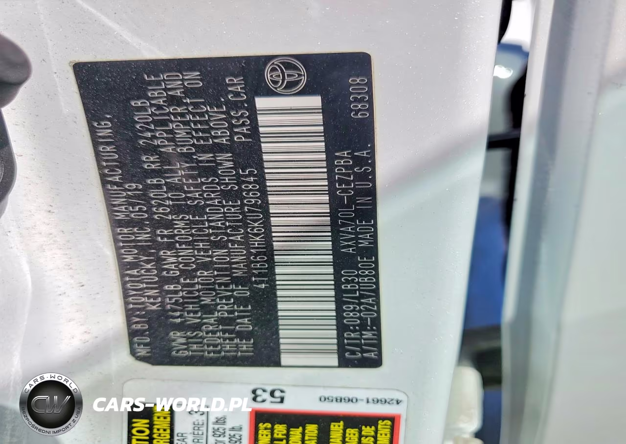 2019 Toyota Camry Xse VIN:4T1B61HK6KU796845 - 12