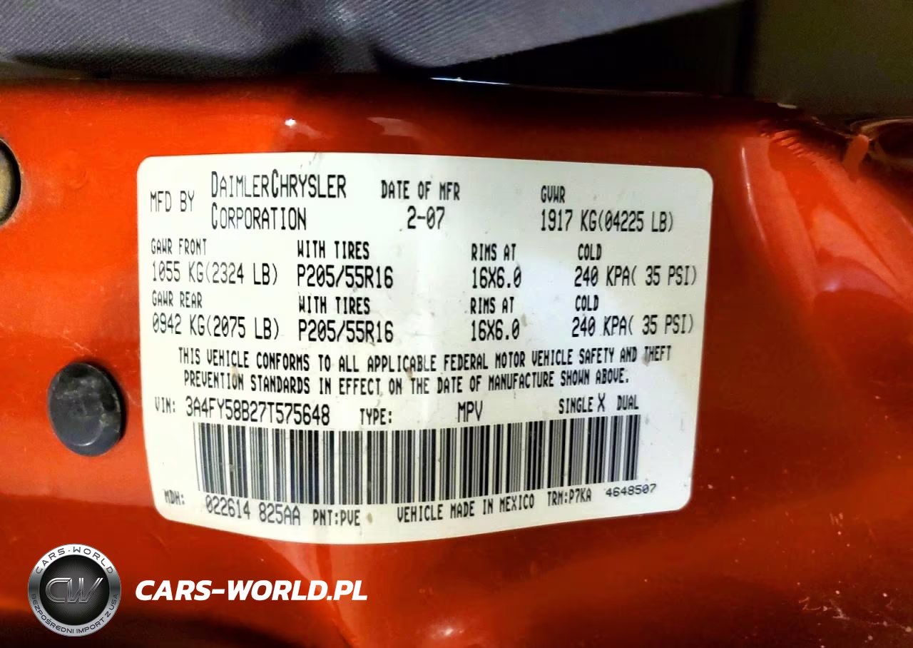 2007 Chrysler Pt Cruiser Touring VIN:3A4FY58B27T575648 - 12