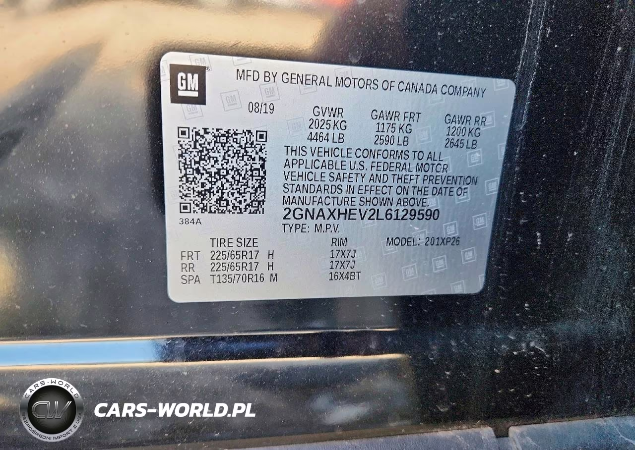 2020 Chevrolet Equinox Ls VIN:2GNAXHEV2L6129590 - 13