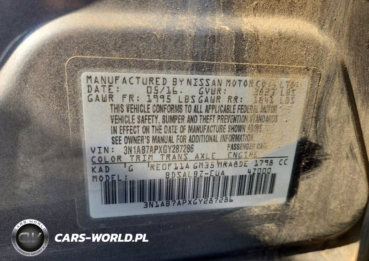 2016 Nissan Sentra S VIN:3N1AB7APXGY287286 - 12