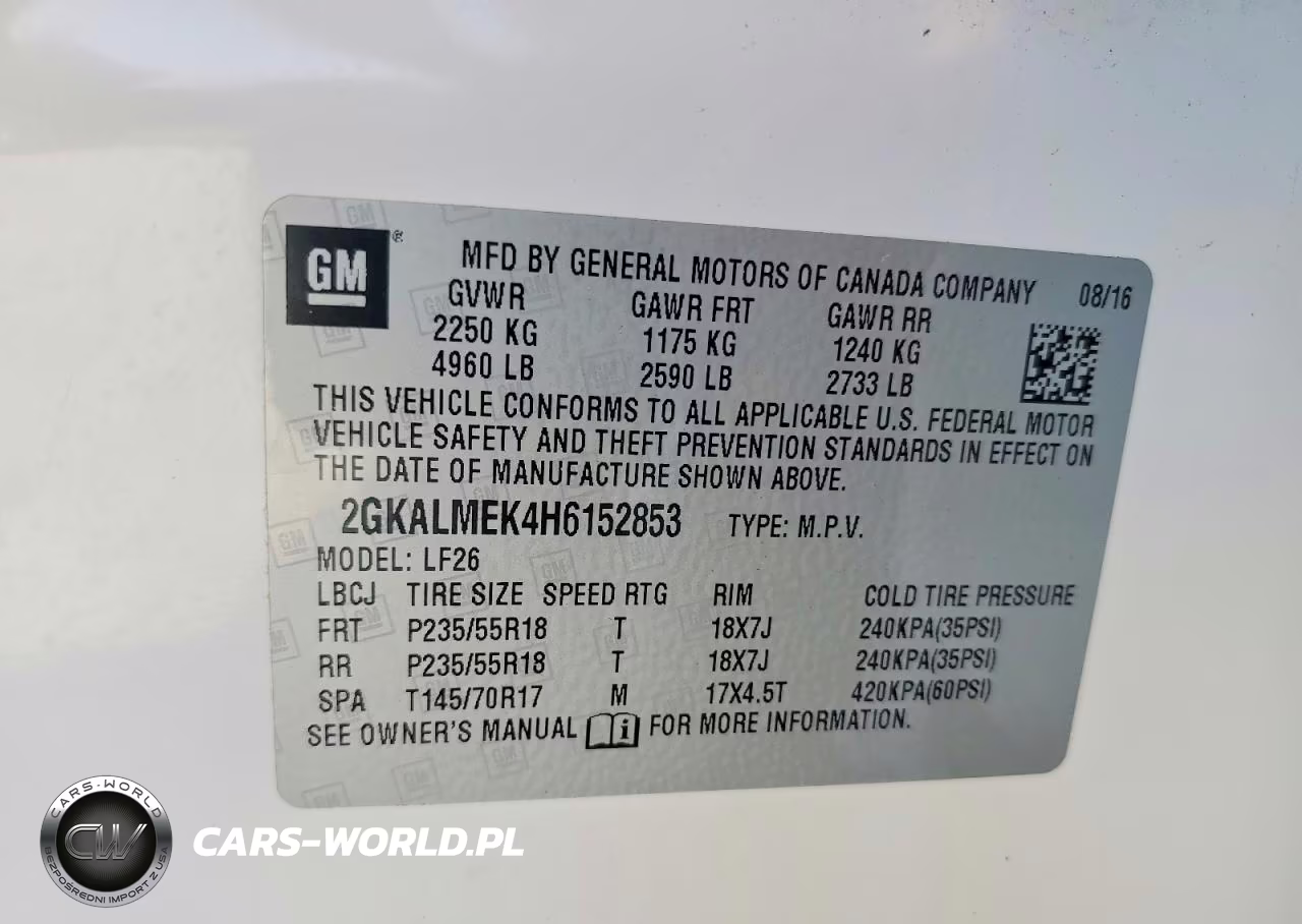 2017 GMC Terrain Sle VIN:2GKALMEK4H6152853 - 13